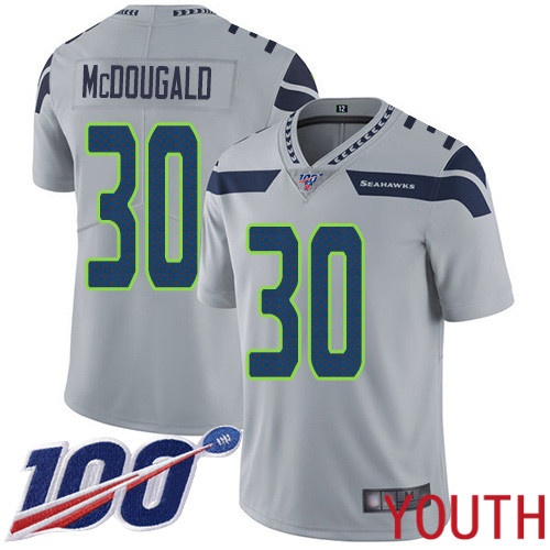 Seattle Seahawks Limited Grey Youth Bradley McDougald Alternate Jersey NFL Football #30 100th Season Vapor Untouchable->women nfl jersey->Women Jersey
